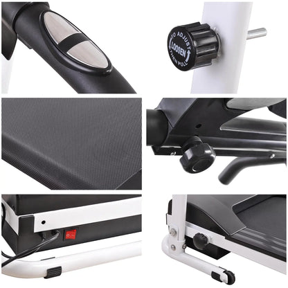 Foldable Electric Treadmill with LCD Display - 63.5 - Get fit at home with our foldable treadmill!
