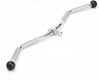 Lat Pull Down Curl Bar Cable Machine Attachment, Tricep Press Down Bar Lat Pulldown Attachments, Cable Machine Accessories Gym Equipment Lat Bar with Knurled Grip & Revolving Hanger, Long 30"