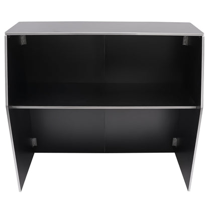 TOOL1SHOoo Portable Foldable Event bar Cabinet 19.5x47.75x42.75in Black with Aluminum Edging