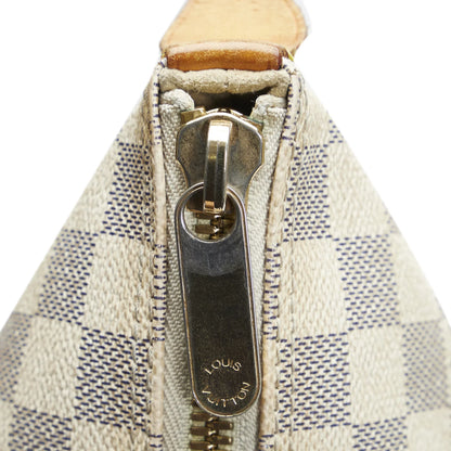 Pre-Owned Authenticated Louis Vuitton Damier Azur Saleya MM Canvas White Tote Bag Unisex (Good)