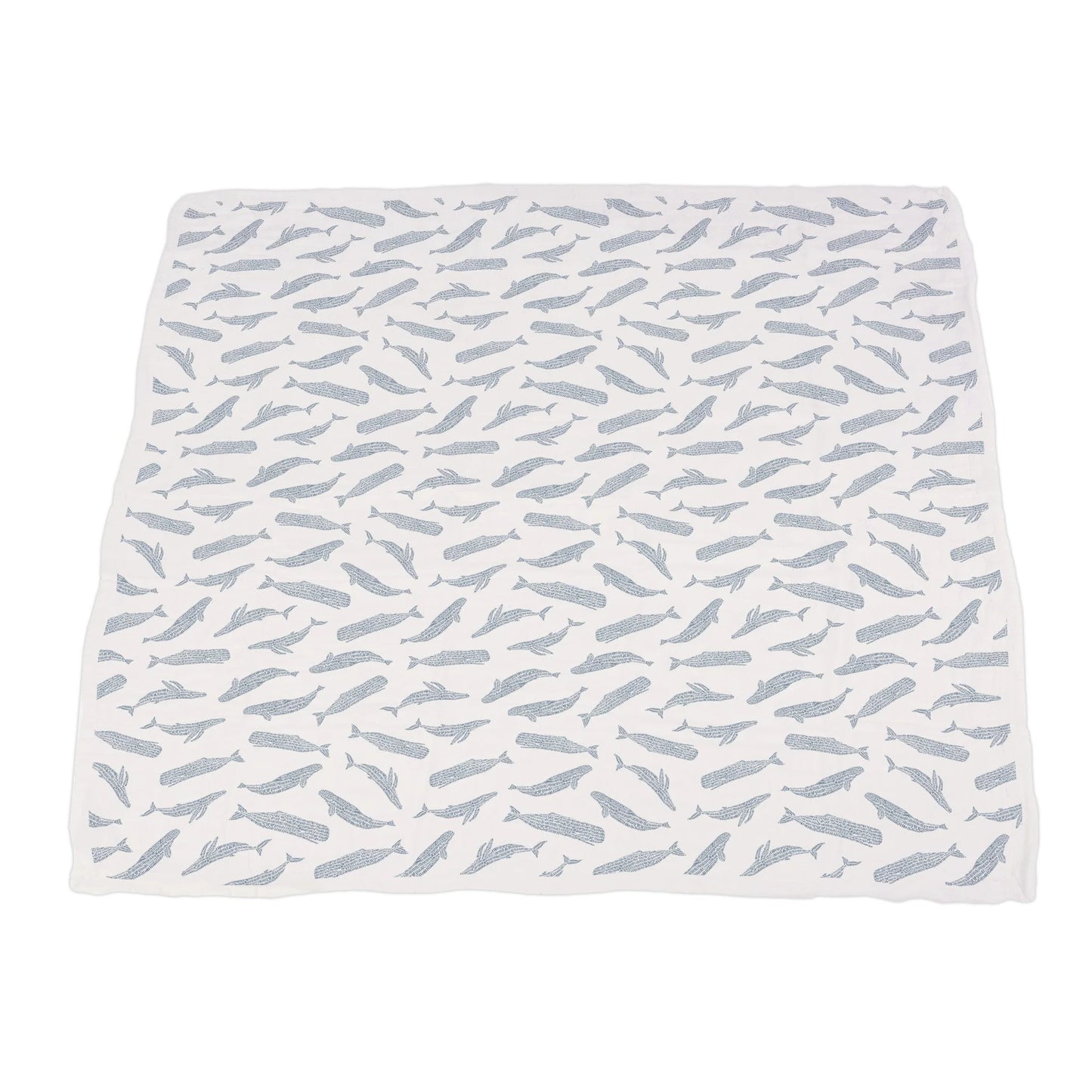 Blue Shadow Whales and Marina Sailboats Bamboo Blanket