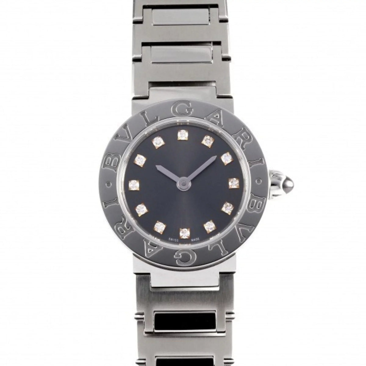 Pre-Owned Bulgari BVLGARI BBL23C6SS/12 gray dial watch ladies (Good)