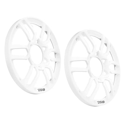 DS18 PRO Universal 6.5 " Inch Plastic Speaker Grill Covers White (Set of 2)