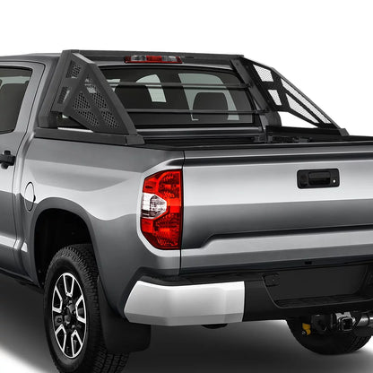 DNA Motoring TCRB-004 For 2007 to 2018 Toyota Tundra Styleside Truck Bed Heavy Duty Aluminum Mesh Chase Rack Roll Bar Assembly 08 09 10 11 12 13 14 15 16 17