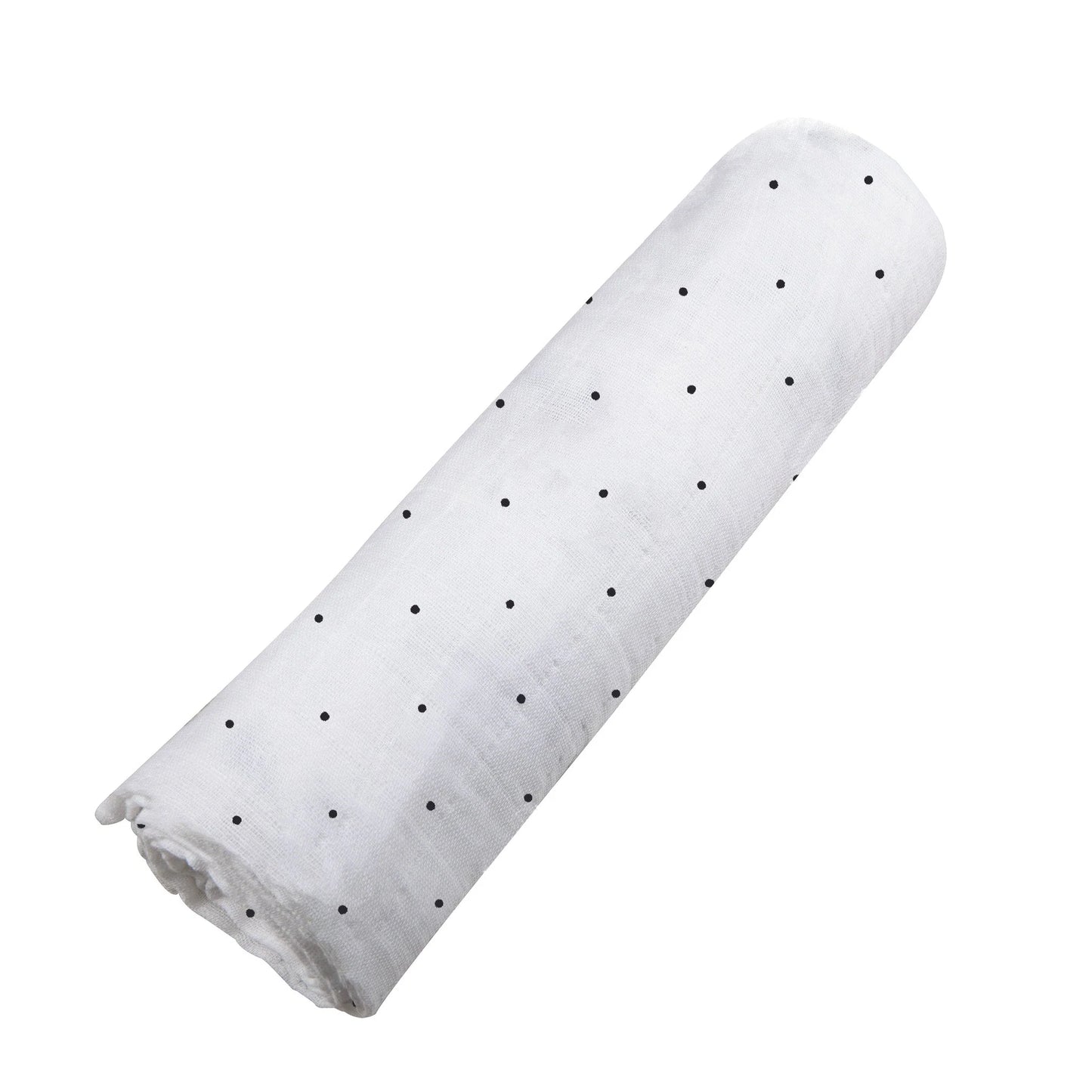 Black and White Polka Dot Bamboo Swaddle