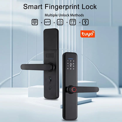 Htovila Smart Lock Fingerprint Lock Door Lock Keypad Door Lock with Handle Fingerprint Electronic Deadbolt Door Lock Smart Door Lock Compatible with APP