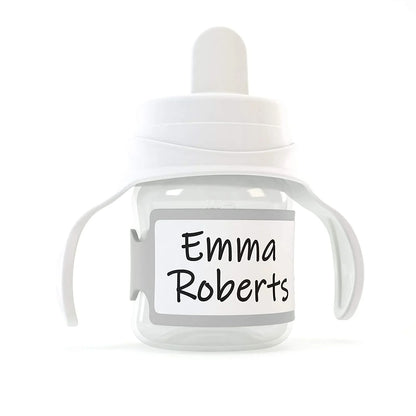 Pumpkin Doodle Permanent Write-on Labels for Bottles/Sippy Cups/Food Containers 6pcs (Grey)