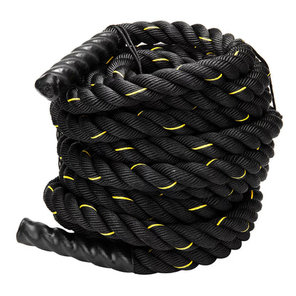 NK 1.5'' width 49.2ft Length, Heavy Training Undulation Rope: Polydac Strength & Conditioning Heavy Gym Battle Ropes - Cardio, Cross Training, Weight Training &