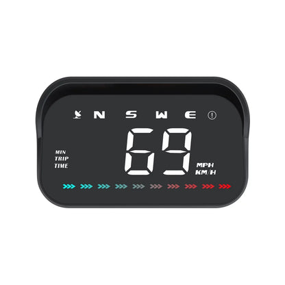 Nebublu Heads-Up Display Digital Speedometer, Car GPS Speed & Direction, Travel Time, Distance, Ambient Light, Overspeed Alarm