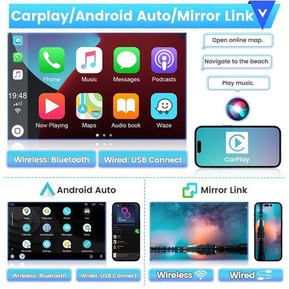 Podofo 2+64G Android 13 for Ford F-150 2009-2012 Low Configuration Wireless Carplay Android Auto Mirror Link 9'' Touchscreen Car Stereo Radio WIFI GPS FM Bluetooth Hifi, AHD Backup Camera