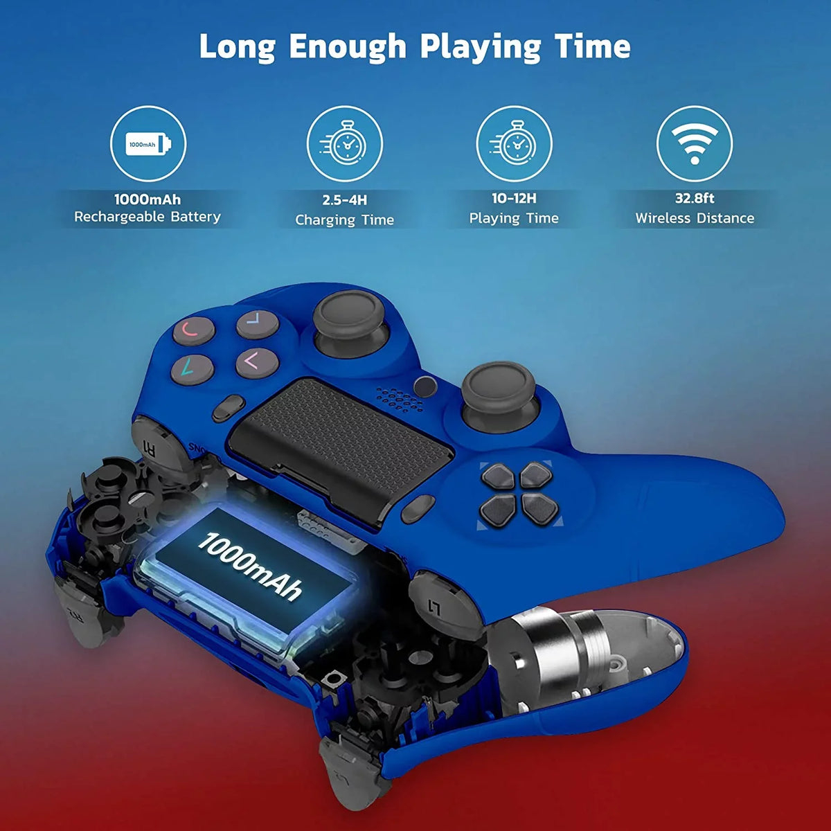 PRO Wireless GamePad Compatible with Samsung Galaxy Note 20/Ultra/Edge/5G/Note20 Controller Plus 1;000 Battery/Built-In Speaker/Gyro/Remote BlueTooth Slim (Blue)