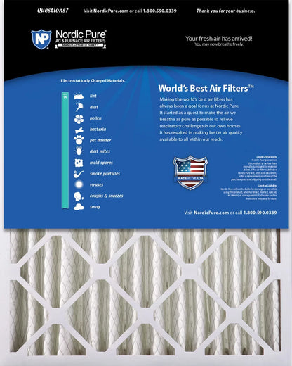 Nordic Pure 28x30x4 (3 5/8) Pleated MERV 14 Air Filter 1 Pack