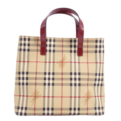 Pre-Owned Burberry London BURBERRY LONDON Handbag Tote Bag Check Pattern Ladies Brown (Good)