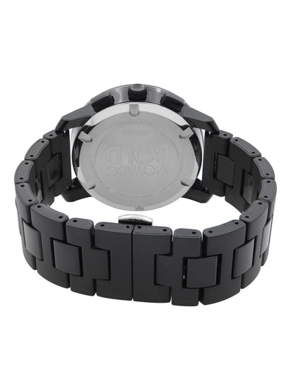Movado Bold 43mm Steel Plastic Resin Black Dial Quartz Mens Watch 3600048