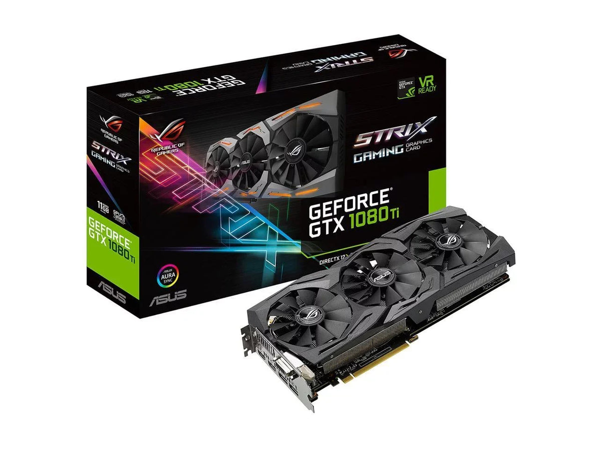NEW ASUS ROG GeForce GTX 1080 Ti DirectX 12 STRIX-GTX1080TI-11G-GAMING 11GB 352-Bit GDDR5X HDCP Ready SLI Support Video Card