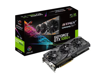 NEW ASUS ROG GeForce GTX 1080 Ti DirectX 12 STRIX-GTX1080TI-11G-GAMING 11GB 352-Bit GDDR5X HDCP Ready SLI Support Video Card