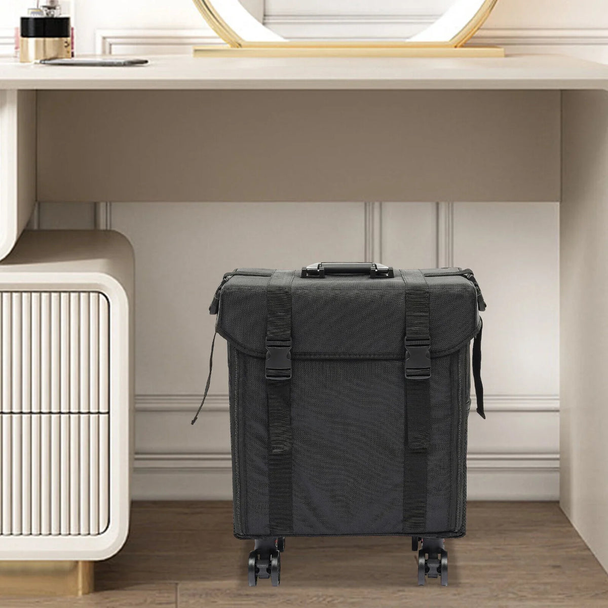 PRO Rolling Makeup Train Case Cosmetic Trolley Makeup Storage Modern