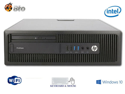 Pre-Owned HP 600 G2 Desktop Computer Intel Pentium G4400 3.3GHz CPU 8GB Ram, 1TB HDD, New 22" LCD, Keyboard & Mouse, WiFi, DVD, Win10 Pro PC (Refurbished)
