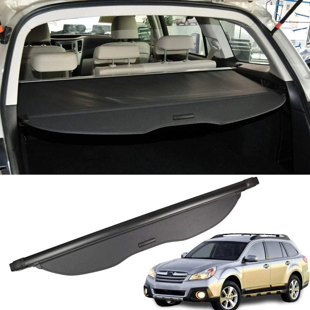 Fit 2010-2014 Subaru Outback Retractable Cargo Cover for 2010 2011 2012 2013 2014 Subaru Outback Manual Tailgate Wagon Accessory Rear Trunk Privacy Shield Shade, Black