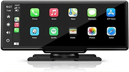 Polarlander 9.3" Wireless Carplay & Android Auto Portable Car Stereo, Front Dash Cam, Backup Camera, Bluetooth Hands-Free Calling, HD IPS Touchscreen,Supports Most Cars