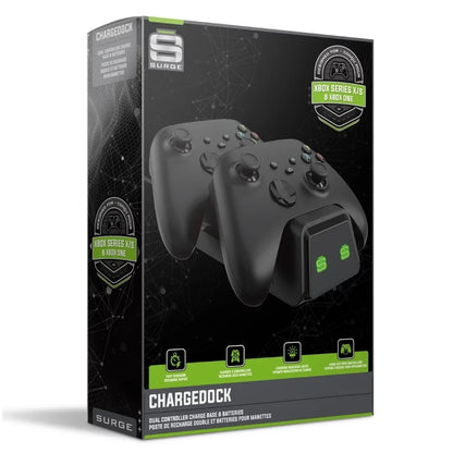 Microsoft Xbox Series S 512GB Digital Console with Extra Wireless Controller - Pulse Red - Surge 12 Piece Accessory Kit and CHARGEDOCK Dual Charge Base with Microfiber Cleaning Cloth