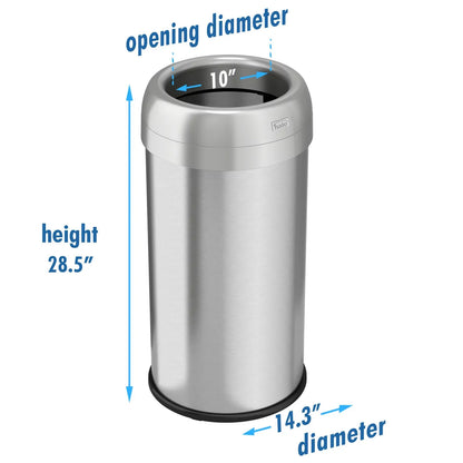halo Dual Deodorizer Stainless Steel 16 Gallon Trash Can