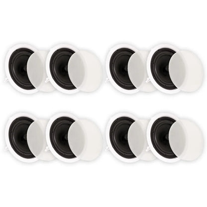 Theater Solutions TS80C In Ceiling 8" Speakers Surround Sound Home Theater 4 Pair Pack