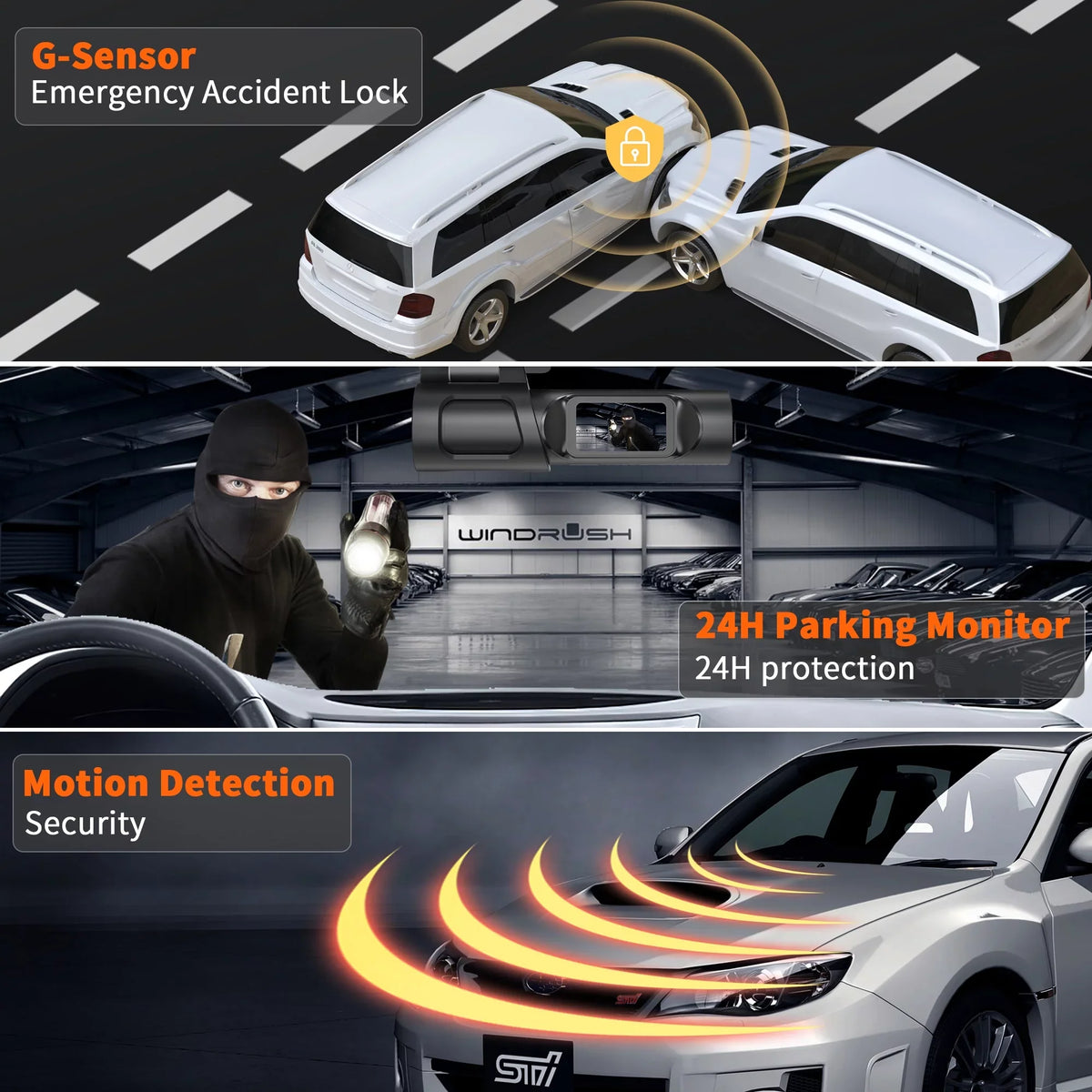 NEXPOW Dash Cam, 4K Dash Cam Front and Rear with Built-in GPS, Car Camera with 1.47" IPS Screen, Night Vision, 170° Wide Angle, Super Capacitor, WDR, 24H Parking Mode, Support 128GB Max