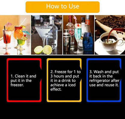Ice Stone Reusable Whiskey Balls Stainless Steel Ice Cubes Metal Ice Sphere Cubes Beverage Chilling Rocks for Red Wine Bar Beer Scotch Vodka Drinks(6Pcs)