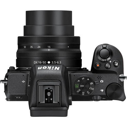 Nikon Z50 Mirrorless Camera with 16-50mm Lens + Case + 64GB Memory(26pc)