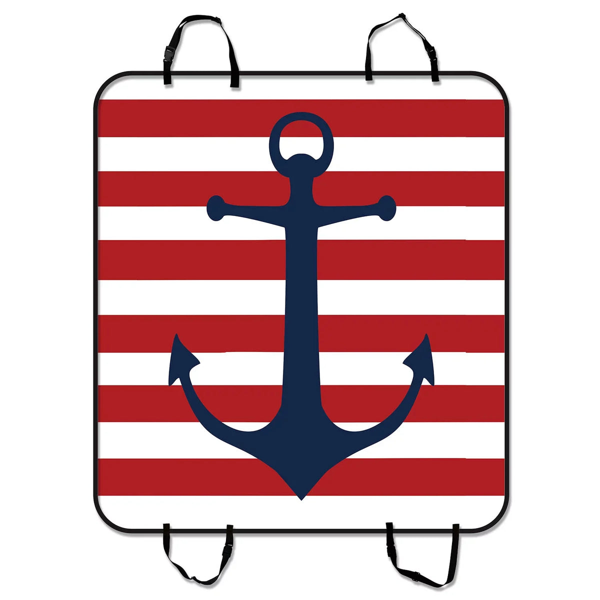 GCKG Red Anchor Pet Car Saddle Cover,Red Anchor Pet Car Saddle Cover Dog Car Saddle Mat Hammock Cargo Mat Trunk Mat For Cars Trucks and SUV 54x60 inches