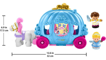 Disney Princess Cinderella’s Dancing Carriage Little People Toddler Playset with Horse & Figures