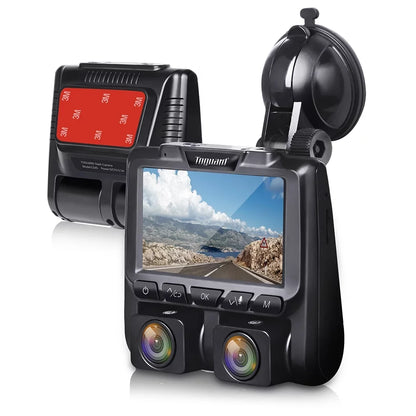 Full HD Dual Dash Cam, TOGUARD 1080P+1080P Front and Inside Car Camera Dash Cams 3" LCD Dashboard Camera Black