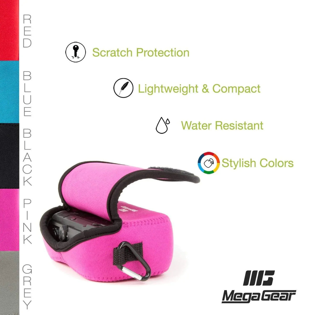 MegaGear Sony Cyber-shot DSC-RX100 VII, DSC-RX100 VI, DSC-RX100 V, DSC-RX100 IV, DSC-RX100 III, DSC-RX100 II Neoprene Camera Case