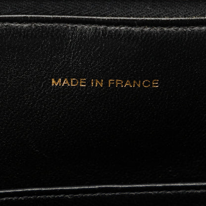 Pre-Owned Authenticated Chanel Quilted Lambskin Dome Shoulder Bag Leather Black Unisex (Good)
