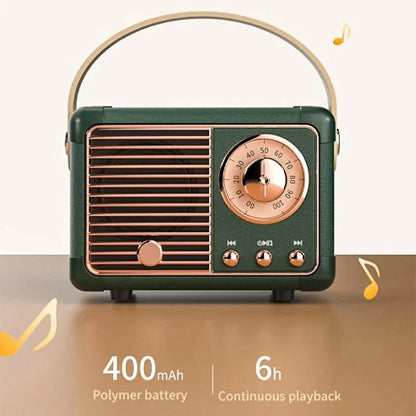 Outdoor Portable Mini Cute Creative Retro Radio High Quality Smart Speaker Wireless Card Subwoofer Music Box