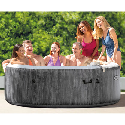 Intex PureSpa Plus Inflatable Hot Tub + Intex Tray Accessories (4 Pack)