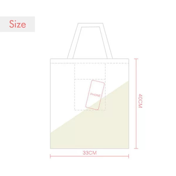 J Alphabet Orange Fruit Cute Pattern Tote Canvas Bag Shopping Satchel Casual Handbag