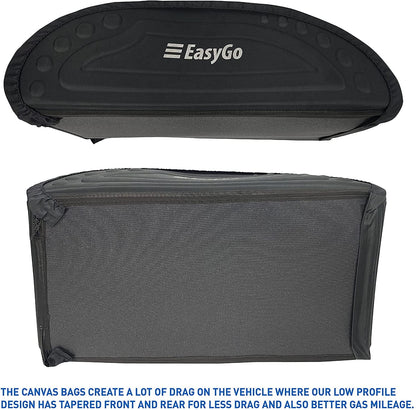 EasyGoProduct Aerodynamic Car Rooftop Cargo Carrier Bag - Soft Roof Top Luggage Bag for All Vehicles SUV with/Without Rack Hard Sides - 4 Adjustable Straps 8 Cubic Feet - Fold Flat Storage Bag