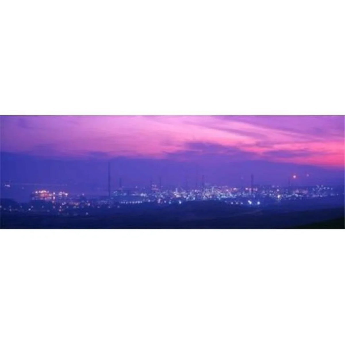 Panoramic Images Oil Refinery Andalucia Spain Poster Print by Panoramic Images - 36 x 12