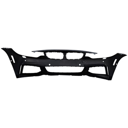 Front BUMPER COVER Compatible For BMW 4-SERIES 2014-2018 Primed with M Sport Line with HLW PDC Sensor Holes/Cam Conv/Coupe/HB- CAPA