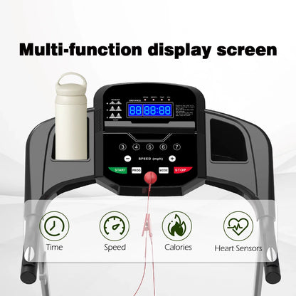 Dcenta Folding Treadmill for Small Apartment, Electric Motorized Running Machine for Gym Home, Fitness Workout Jogging Walking Easily Install, Space Save
