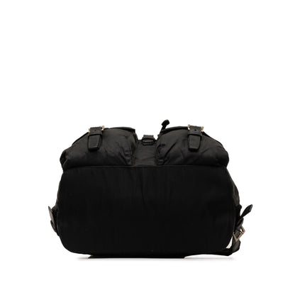Pre-Owned Authenticated Prada Tessuto Backpack Nylon Fabric Black Unisex (Fair)