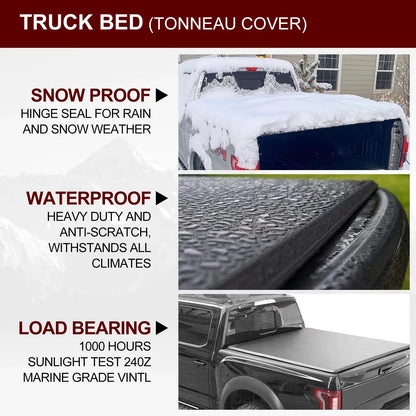 Kikito Vinyl Soft Roll-Up Tonneau Cover Truck Bed for 2022-2024 Tundra 6.7FT (78.7") Bed w/o Trail Edition (for Models Without The Deck Rail System)
