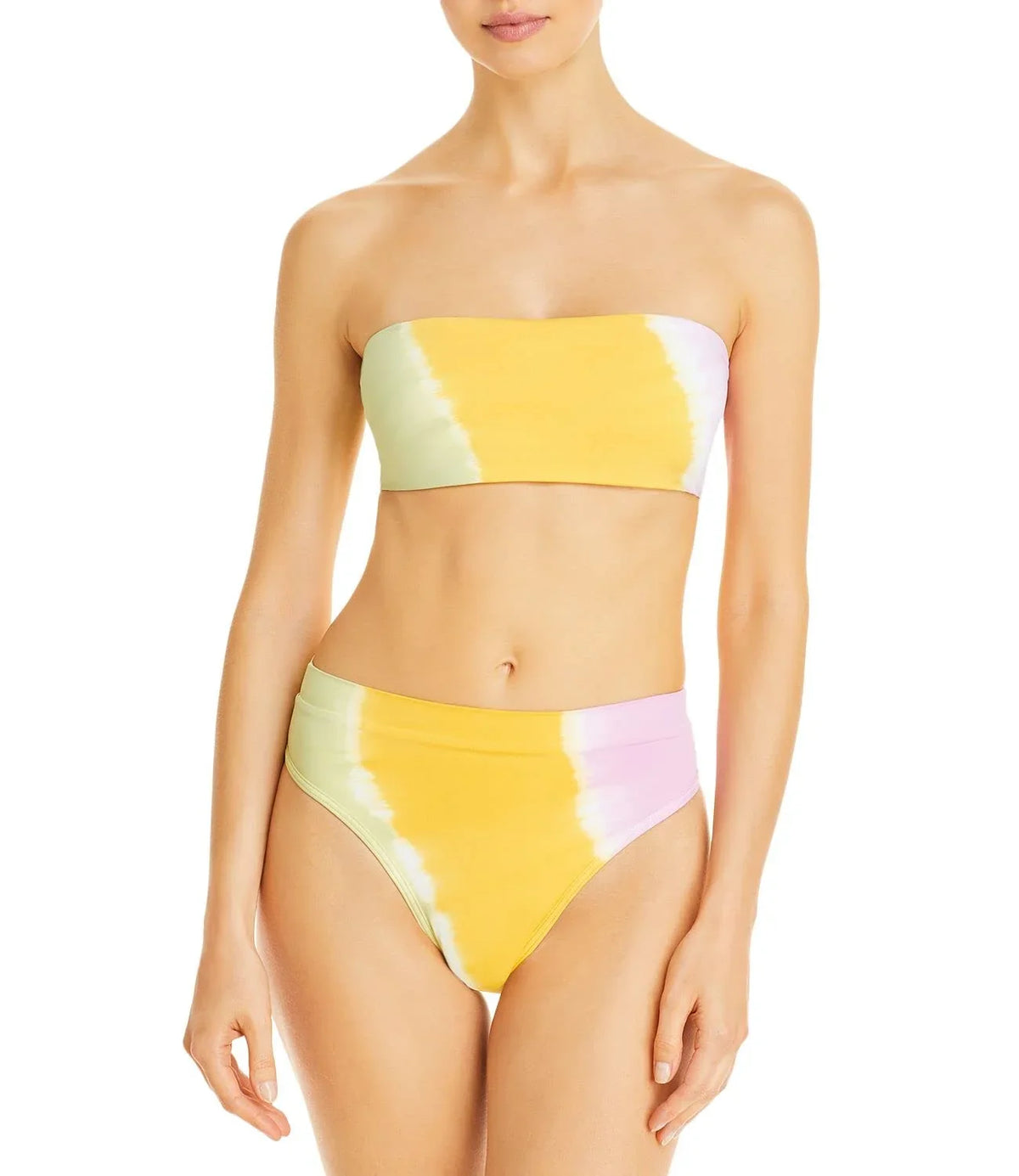 L Space Women's Beach Wave Bandeau Bikini Tops, Yellow, X-Small