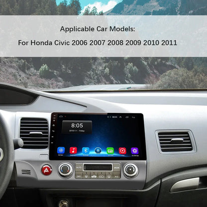 Awesafe 10 Inch Car Stereo Radio for Honda Civic 2006-2011, Android 12 with Apple Carplay,Android Auto Steering Wheel Control