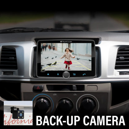 Planet Audio P70CPA-PCF Car Stereo - Apple CarPlay, Android Auto, Single Din, 7 Inch Touchscreen, Bluetooth, No CD DVD Player, AM/FM Radio Receiver, Backup Camera