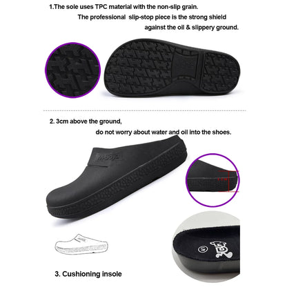 FULORIS Slip Resistant Kitchen Shoes Oil Resistant Chef Shoes for Men Adult