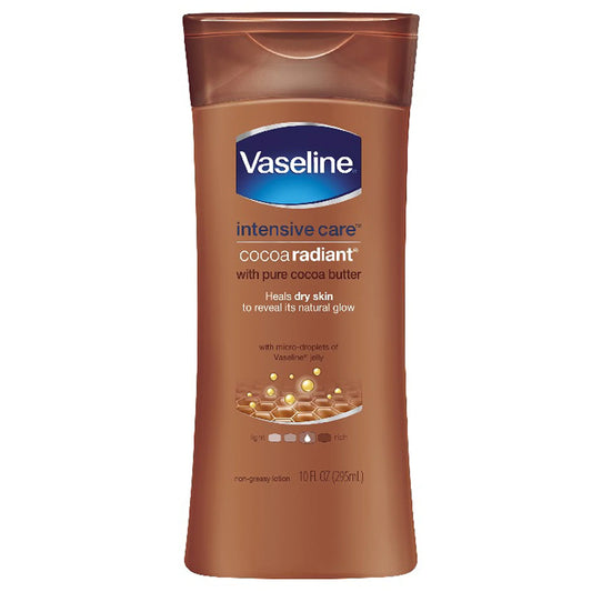 Vaseline Intensive Care Hand And Body Lotion Cocoa Radiant 10 Oz, Pack Of 4