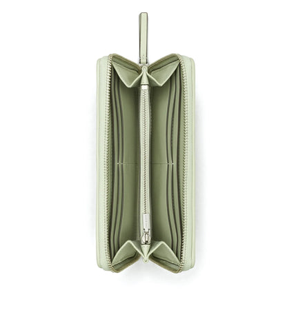 Tory Burch Women's Kira Chevron Zip Continental Leather Wallet (Pine Frost)